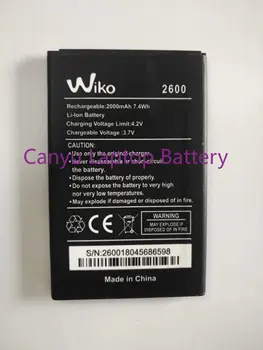 2000mAh 3.8V akkumulátor Wiko 2600 mobiltelefonhoz Batterie Bateria Cserélje ki az alkatrészeket 2 megrendelések