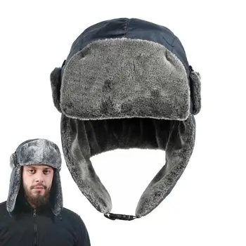 Férfi téli sapkák fülvédővel Hangulatos téli meleg vadász trapper sapkák hideg időjárás havas napok viselet sapka horgászathoz síelés