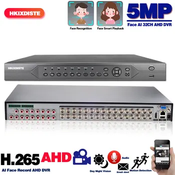 4K 32CH hibrid 6 az 1-ben NVR TVI CVI AHD CCTV DVR felvevő 32 csatornás 5MP biztonsági felügyeleti videó felvevő XMEYE H.265 16CH