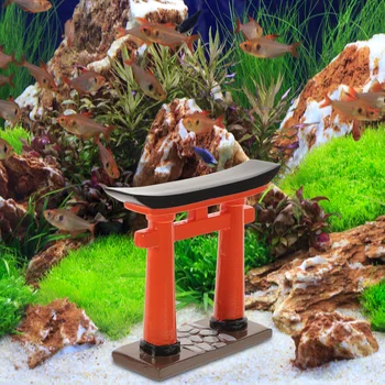 miniatűr Torii haltartály akvárium dísz Bonsai Torii dekoráció Japán stílusú modell