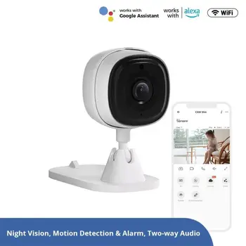 SONOFF 1080P HD mozgásjelző CAM vékony WiFi intelligens biztonsági kamera Kétirányú audio jelenet összekapcsolás az EWeLink APP segítségével Alexa Google Home