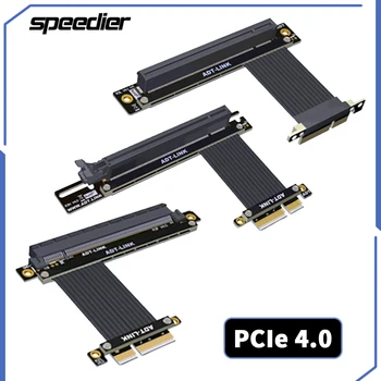 kiemelő PCI-E 4.0 x4 - x16 szimpla dupla 90 fokos derékszögű hosszabbító kábel R23SH R23SF-TL RTX3090 RX6800xt PCIe 3.0 4x 16x