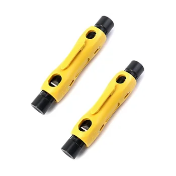 Kétvégű koax sztrippelő 2 darabos koax sztriptíz huzalvágó Koax sztrippelő szerszám RG7/11 és RG59/6/6Q készülékekhez