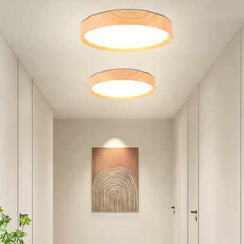 LED fa mennyezeti lámpák nappalihoz hálószoba csillárok hálószoba konyha folyosó erkély modern akril lámpabúra fény