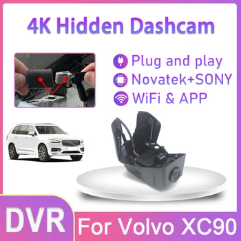 Új! Auto Wifi autós DVR UHD 2160P videofelvevő Dash Cam Volvo XC90 T8 D5 2014 2015 2016 2017 2018 2019 2020 2021 2022 2023