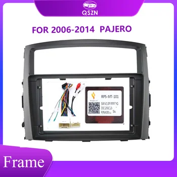 Autórádió Fascia panel keret műszerfal műanyag szerelési díszkészlet a Mitsubishi Pajero 2006-2014 2 din 9inch Fame tartozék