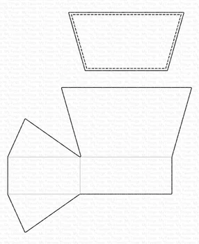 Trapéz alakú csemegedoboz Die-namics Új érkezés 2024 DIY formák Scrapbooking papír készítés Vágások Kézműves sablon Kézzel készített dekoráció