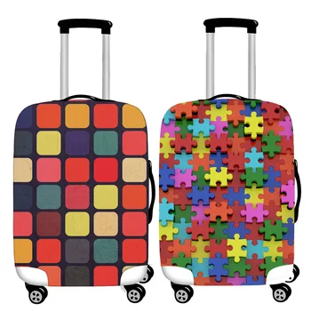 Bölcsesség puzzle Vastagítsa meg a csomagtartót Rugalmas poggyászfedél alkalmas 18–32 hüvelykes bőrönd porvédő utazási kiegészítőkhöz