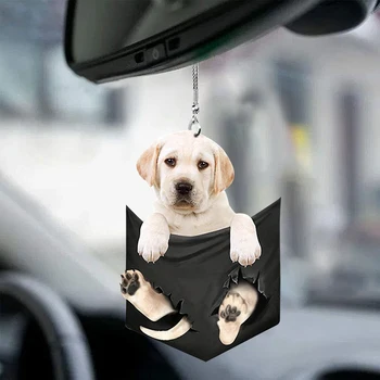 Aranyos kutya autó medál praktikus dísz lógó mini kiskutya forma autó belső függő játék ajándék autó dekorációs kiegészítők