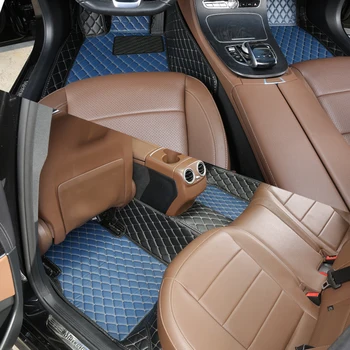 Autó padlószőnyeg Chery Tiggo 8 Pro 5 üléses férfi PU bőr gyémánt nő Luxus szőnyegek Automatikus lábpárnák Belső szőnyegek