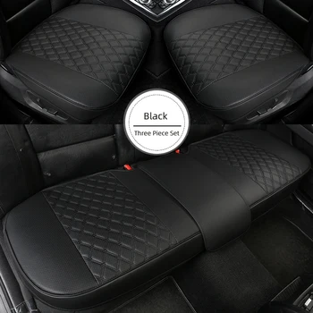 Teljes térhatású kialakítás Autós üléshuzat fekete üléshuzat szett PU bőr autó belső párna automatikus üléshuzat univerzális protektor