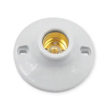 2db lámpatartó lámpa E27 rézcsavaros kerámia izzó alap lapos szájú 250V4A nagy teljesítményű világító alap