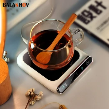 5V USB intelligens kávésbögre csésze melegítő pad tej tea víz ital fűtés elektromos hőmérséklet állítható forró ital melegítő tál