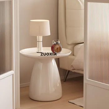 Minimalista Nordic Dohányzóasztalok Kerek műanyag Fehér Egyedi kisasztal Nappali Luxus Egyszerű müebles Hogar Otthoni bútorok