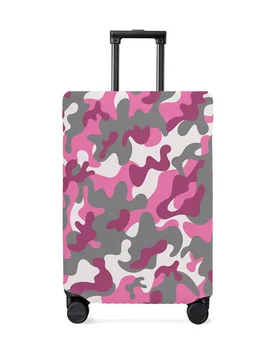 rózsaszín álcázó utazási poggyászvédő burkolat 18-32 hüvelykes tartozékokhoz Bőrönd rugalmas portok védő tok