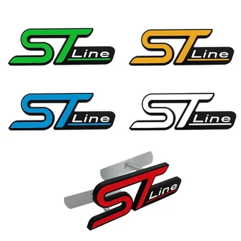 3D fém logó ST Line jelvény autó csomagtartó első grill embléma a Ford ST Focus MK4 MK3 PUMA Fiesta Kuga ST Line matrica kiegészítők