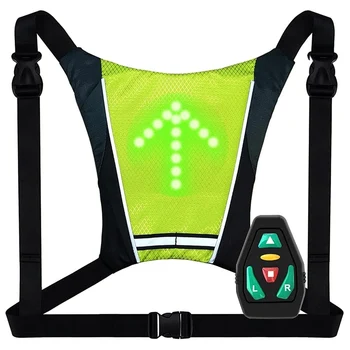LED kerékpár irányjelző hátizsák, LED kerékpár irányjelző mellény, újratölthető fényvisszaverő hátizsák irányjelzővel