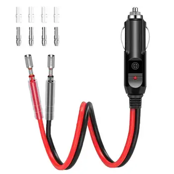 Autós öngyújtó kábel Kábel kábel 16AWG Öngyújtó kábel LED jelzőfénnyel 12V-24V Autóipari kiegészítők Autós adapter 15A-val