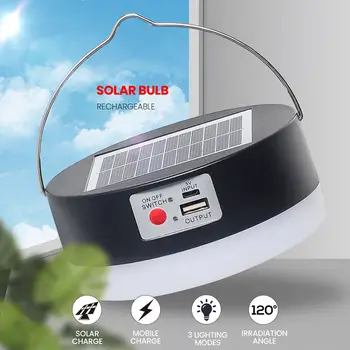 LED napelemes izzólámpa 100W mobil kültéri kempingsátor Fényáramkimaradás Vészvilágítás