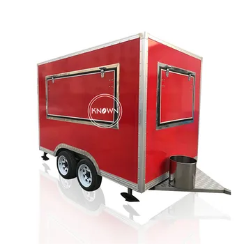 OEM 3 méter hosszú négyzet alakú élelmiszer pótkocsi teherautó kültéri utcai mobil kávékocsi testreszabott élelmiszer kioszk eladó