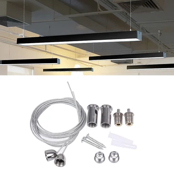 Kiváló minőségű 2 vezeték/készlet 1m acélkábel különféle panellámpák emeléséhez széles körben használt irodai világítótestek