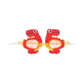 1Pc UV-védő úszószemüveg Dinoszaurusz ködgátló úszószemüveg (piros)