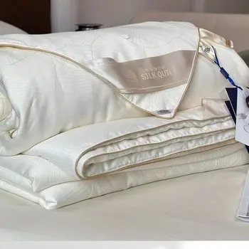 100% selyempaplan lyocell rostos paplanos paplanos queen méretű nyári takaró fehér jacquard paplanhuzat egy- és kétszemélyes ágynemű