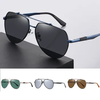 polarizált napszemüveg Könnyű divat fémkeret Napvédelem Polarizált stílusos napszemüveg Férfi szemüveg Szemüveg