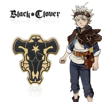 Anime Black Clover Pins Bross Quartet Knights Demon Asta Black Bull Badge bross nőknek Férfi hátizsák Unisex ékszer ajándék
