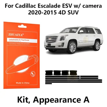 ZHUAIYA ajtóélvédők Kilincs csésze festékvédő fólia TPU PPF Cadillac Escalade ESV kamerával2020-2015 4D SUV