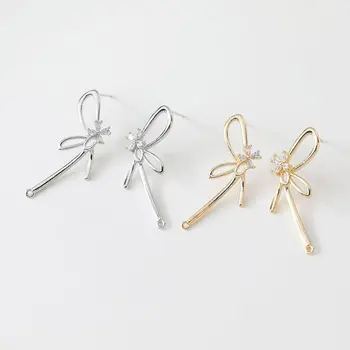 2DBS 14k aranyozott íj fülcsapok Charms ékszerkészítéshez DIY fülbevaló kellékek Sárgaréz kézzel készített ékszerek megállapítások