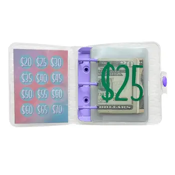 Money költségvetési iratrendező Készpénzes iratrendező Pénzgyűjtő Hordozható Mini olcsó iratrendező gombos zárással Vízálló PVC Mini
