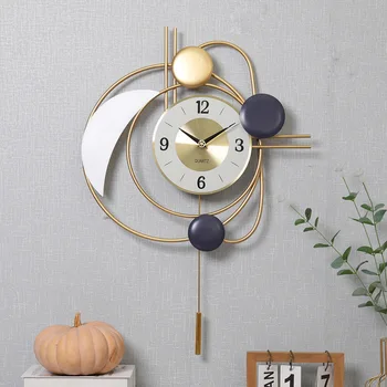 Nordic silent clock swing falióra home nappali dekorációs óra modern kreatív fény luxus fali óra új termék