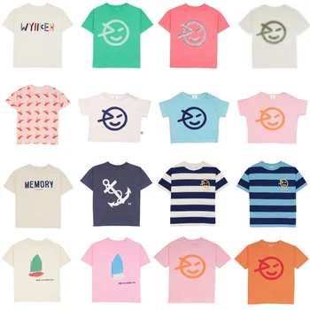Gyerek pólók 2024 Új nyári Wyn márka Fiúk lányok Aranyos mintás rövid ujjú pólók Baba gyermek pamut felsőruházat felsők