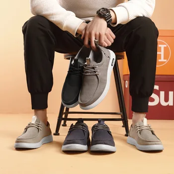 Férfi cipők 2023 tavasz ősz Új szövetcipők Sokoldalú puha fenekű fűzős cipő alkalmi sportcipők Koreai trend Lélegző