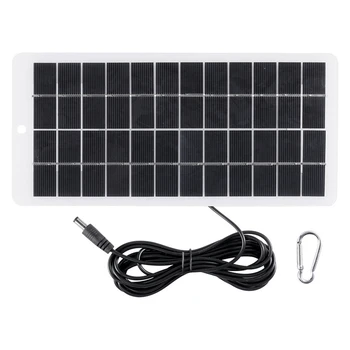 5W 12V napelem poliszilícium panelek Kültéri napelemes akkumulátor töltő Hordozható napelem DC porttal 3.7V akkumulátorhoz
