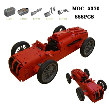 Klasszikus építőelem MOC-5370 Régi országúti verseny Nagy nehézségű szerelési alkatrészek 888PCS felnőtt és gyermek építőkocka játék ajándék