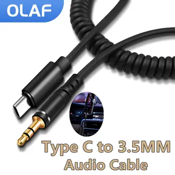 Olaf C típusú - 3,5 mm-es audiokábel iPhone 15-höz Huawei Samsung DAC autórugó 3.5 Jack AUX adapter 3.5MM - USB C Audio csatlakozó