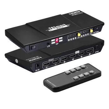 TESmart 4 HDMI bemenet 2 kimenetes mátrixkapcsoló Professzionális gyártó HDMI INPUT támogatás Ultra nagy felbontású 4x2 HDMI mátrix