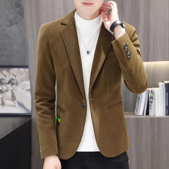 2023 Tavaszi férfi blézerek Luxus tömör alkalmi karcsú öltönykabát Üzleti Szociális irodai ruha kabát Streetwear kabát Férfi ruházat