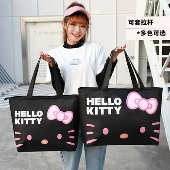 Hello Kitty pénztárcák és kézitáskák Sanrio vászontáska poggyász Nagy kapacitású utazótáska Kawaii válltáskák Oxford