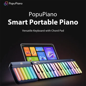 PopuPiano Smart hordozható zongora LED lámpa 29 billentyűs 7 oktáv multifunkcionális akkordpaddal Popubag ingyenes játékalkalmazás támogatás Bluetooth