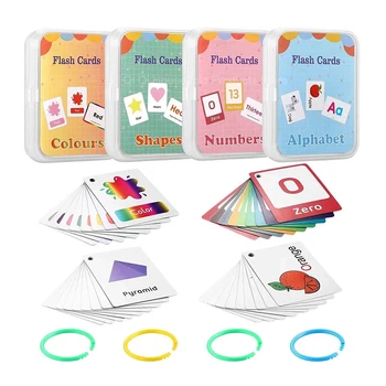 Baba óvodai angol tanulási kártyák Montessori oktatási ábécé ABC számok Játékok