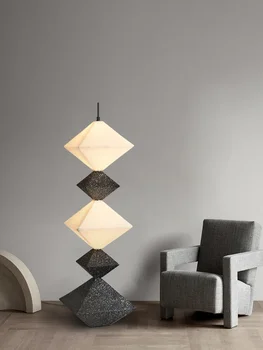 olasz nappali Állólámpa posztmodern minimalista dizájn Csúcskategóriás kanapé oldal fekete atmoszférikus minimalista hangulatú lámpák