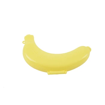 3X banán tok Uzsonnás dobozvédő Konténertartó Hordozó tároló - sárga