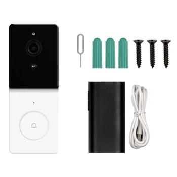  Tuya Smart Wifi videó csengő kamera 2-irányú audio kaputelefonnal, éjjellátóval és vezeték nélküli ajtó termékkel Otthoni biztonság Könnyen használható