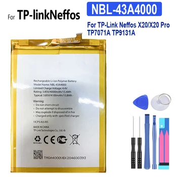 NBL-43A4000 akkumulátor TP-Link Neffos X20 / X20 Pro TP7071A TP9131A mobiltelefon akkumulátor, 4100mAh