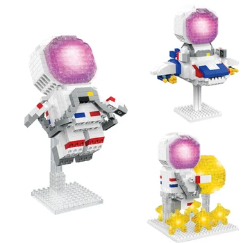 Űrhajós mikro építőelemek Űrhajós űrhajós rakéta űrhajós figura gyémánt mini kocka játékok karácsonyi ajándékokhoz