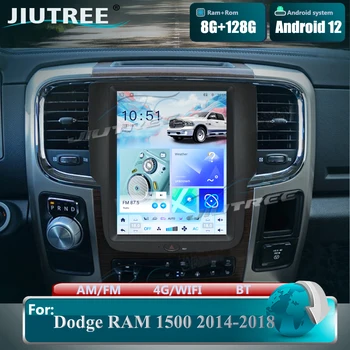 Autórádió 128G Android 12 Auto Dodge RAM 1500 2014 2015 2016 2017 2018 Autórádió GPS navigáció Autós multimédia lejátszó