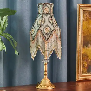 Európai stílusú idilli és retro kreatív bojt asztali plug-in amerikai ajándék meleg hercegnő szoba hálószoba éjjeli lámpa